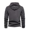 Erkek Düz Renk Bol Kapüşonlu Sweatshirt Erkek Günlük Moda Spor Kazak Sweatshirt