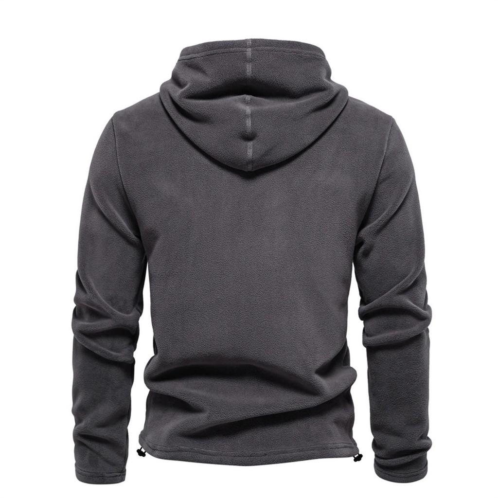 Erkek Düz Renk Bol Kapüşonlu Sweatshirt Erkek Günlük Moda Spor Kazak Sweatshirt