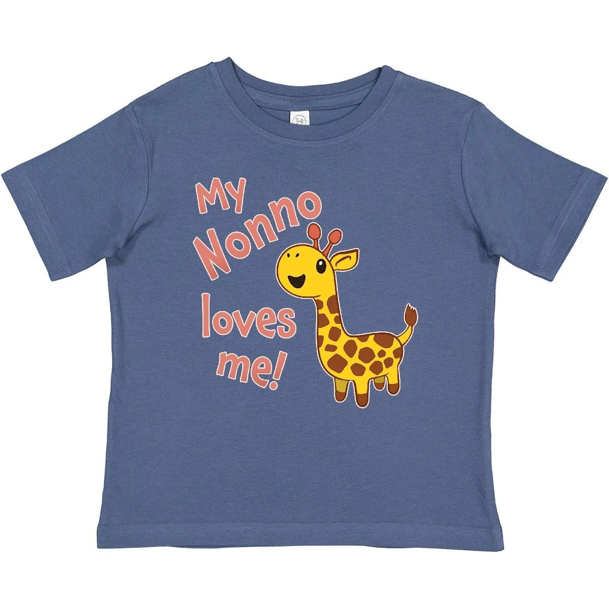 Inktastic My Nonno Loves Me- Cute Giraffe Baby T-Shirt Family Giraffes Grandpa 160