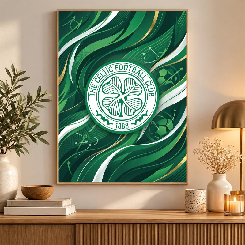 Celtic FC Diamond Painting Kit 5D Full Drill DIY Diamond Mosaic Wall Art Home Decor