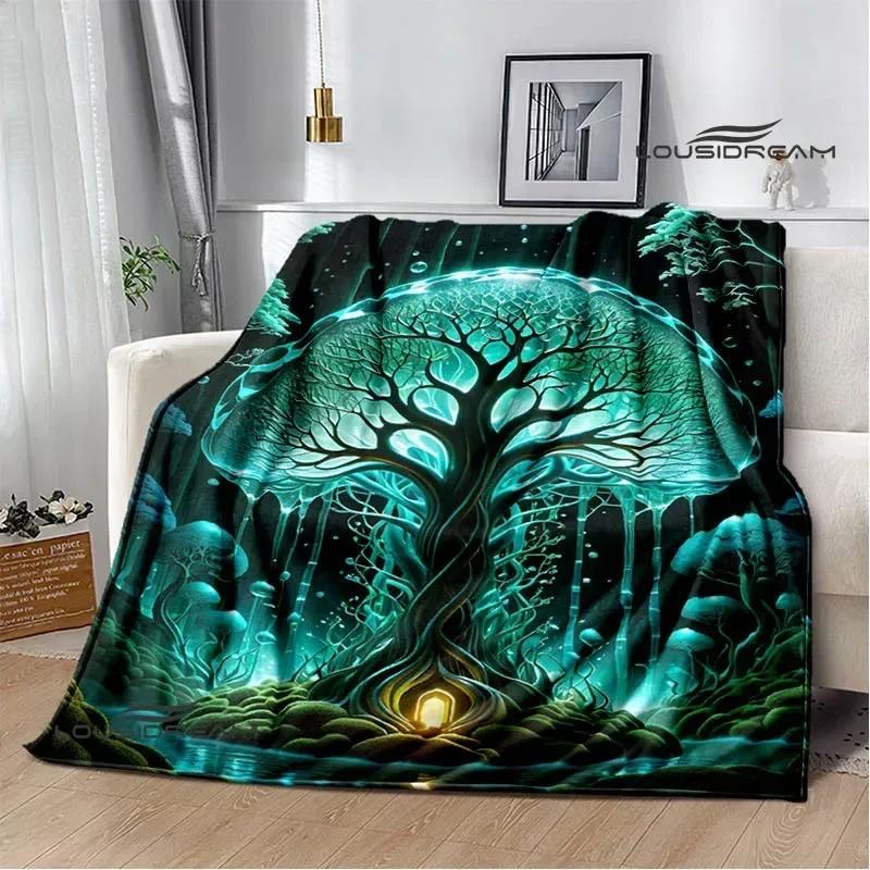 Tree of Life Printed Blanket Flannel Warm Blankets Soft and Comfortable Blanket Bed Linings Cubre Cama Birthday Gift