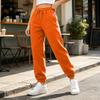 Pantalones de chándal con forro para mujer, color suelto para uso casual diario