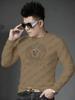 European Trendy Brand Rhinestone Sweater Men's Round Neck Knitwear 2025 Autumn and Winter New Style Warm and Stylish Design Sweater