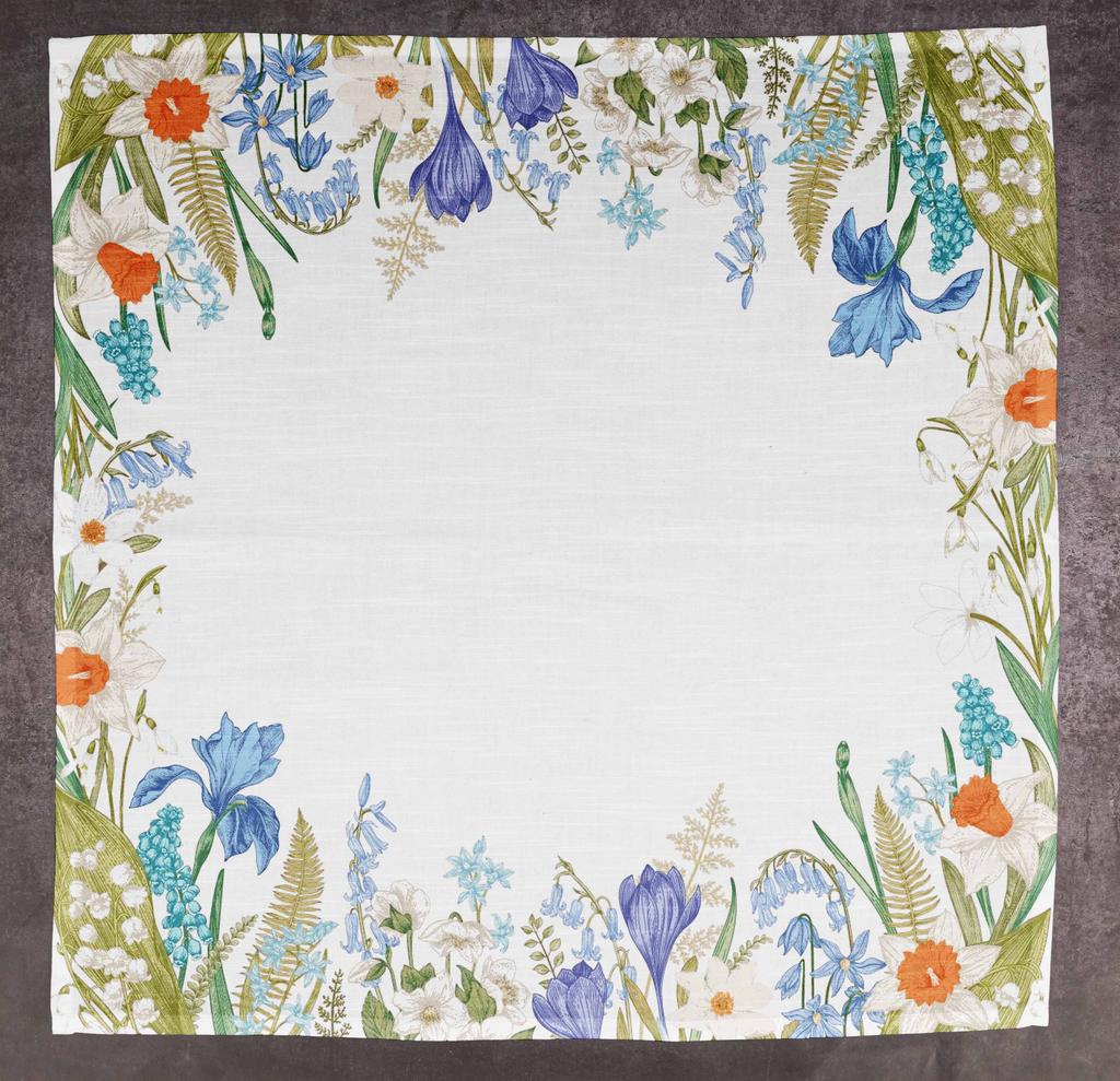 Vargottam Luxury Collection Dinner Table Linen Decor Cotton Napkin Printed Fabric Reusable Napkins Set Of 12, 20   X 20   - Watercolor