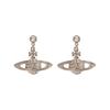 Vivienne Westwood Women Mini Bass Relief Earrings Silver 62020025
