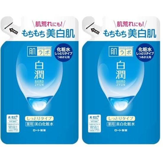 Hada Labo Shirojun Medicinal Whitening Lotion Moist Type Refill Ingredients 3 Types Included 170 Milliliters (x 2)