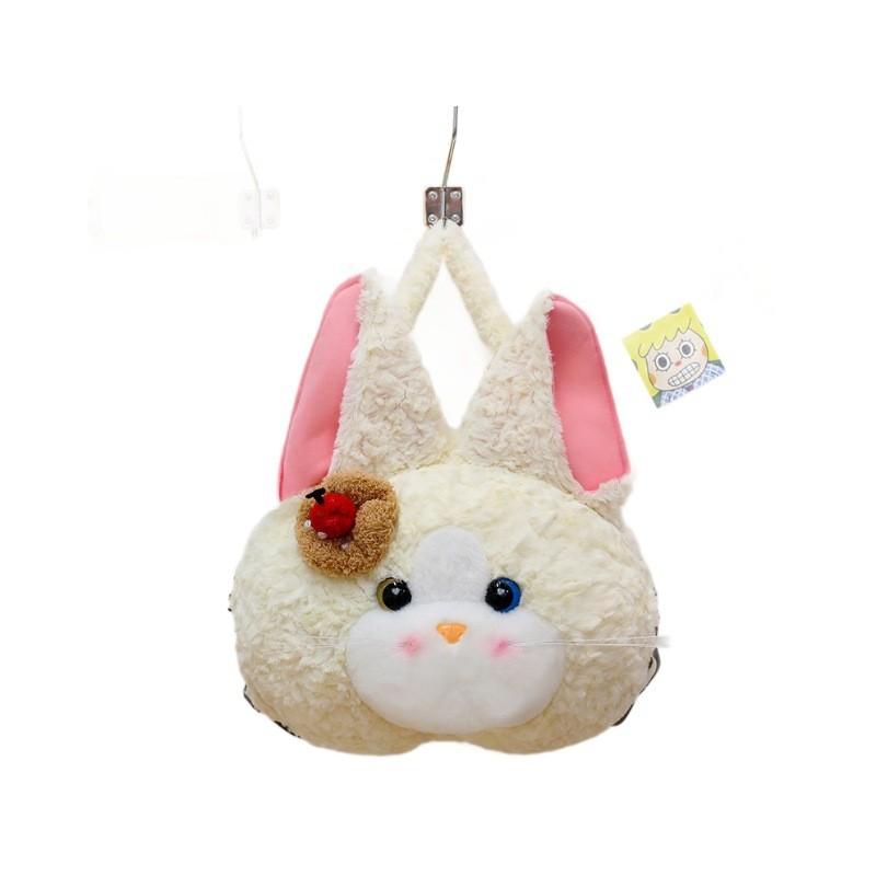 Single Devon Rex Shoulder Crossbody Bag Kitten Backpack Children Plush Toys