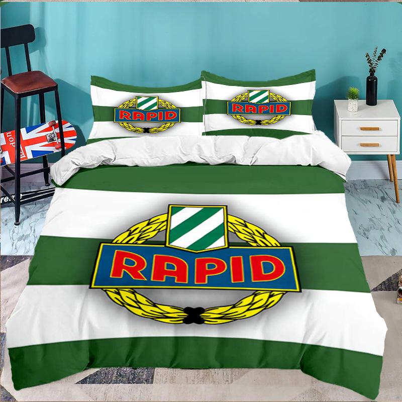 Native Spirit Rapid Ultras 3-teiliges Bettwäsche-Set, Ideal für 1 Bettbezug und 2 Kissenbezüge, Perfekt als Geschenk für Fans, Ideal für Schlafzimmer, Studentenwohnheim