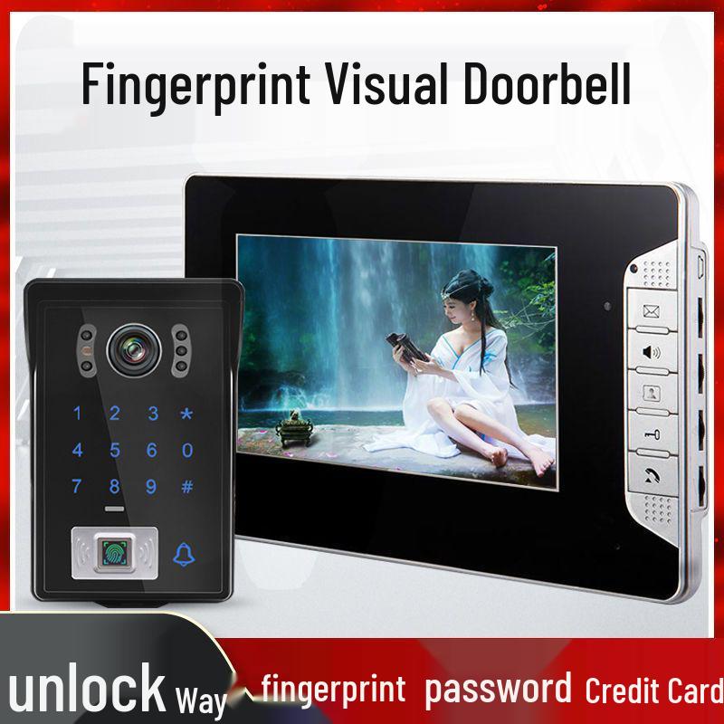 7-inch HD Wired Visual Intercom Doorbell for Home Monitoring and Smart Villa Access Control System