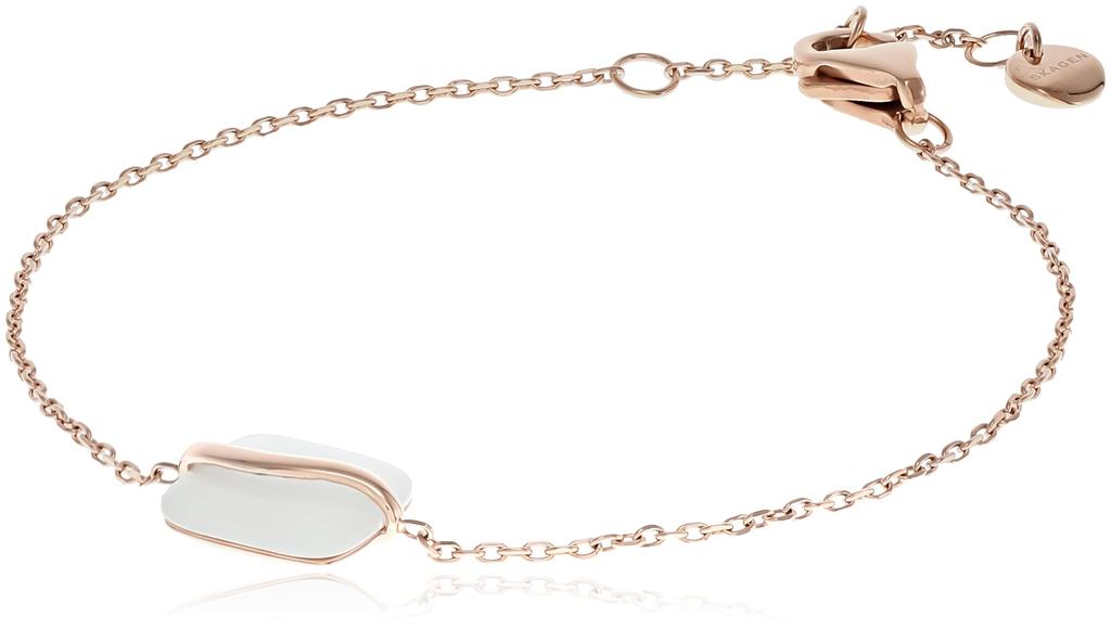 Skagen Women's SOFIE SEA GLASS White Organic Shape Station Bracelet, SKJ1815791