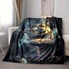 1pc Tiger Crystal Fantasy Blanket - Lightweight Flannel Fleece with Digital Printing, Soft Warm for Sofa, Travel, Camping, Office yy251018296