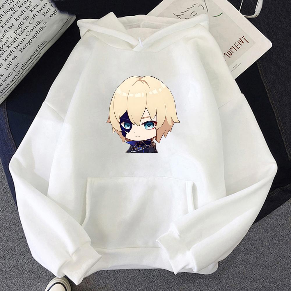 Genshin Impact Kawaii Hoodies Winter Damen Mode Tops Pullover Ästhetischer Print Cartoon 2023 Thoma Sweatshirts Oversized Grafik Hoodie