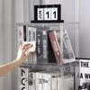 Acrylic Transparent Bookshelf: Dustproof, Large-Capacity Magazine & CD Display Box.