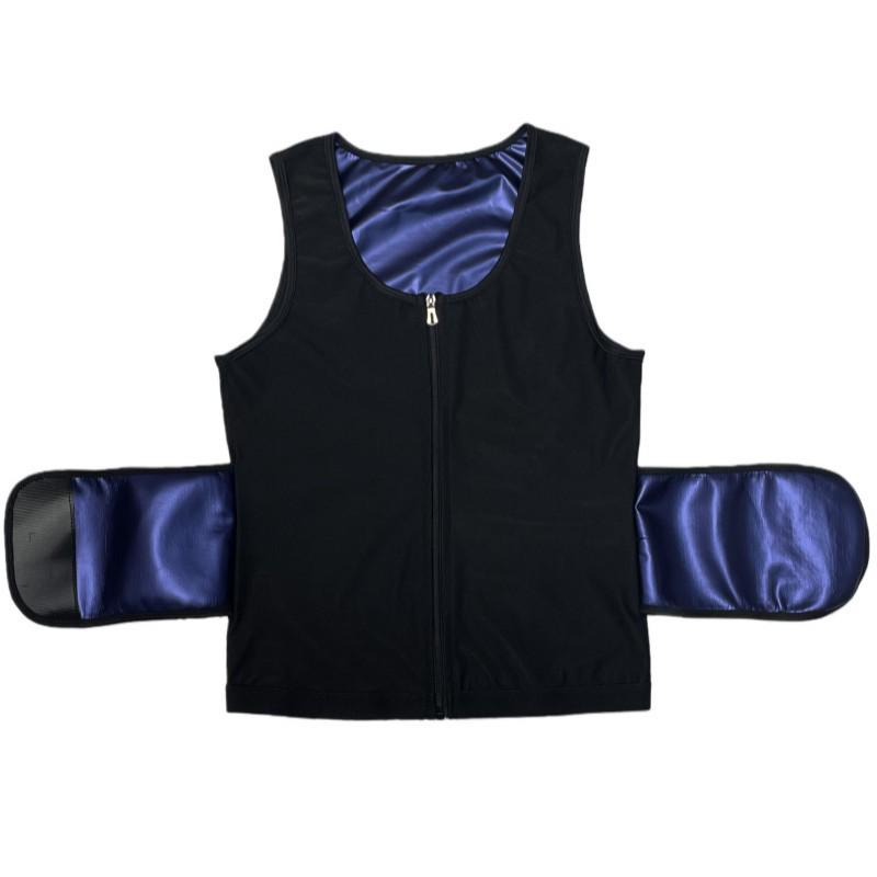 

Men s Sauna Sweat-Wicking Zipper Vest and Waist Shaper L