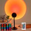 USB Sunset Projection Light, Remote Control 16 Colors, 180 ° Rotation, Suitable for Bedroom Photography Atmosphere Decoration