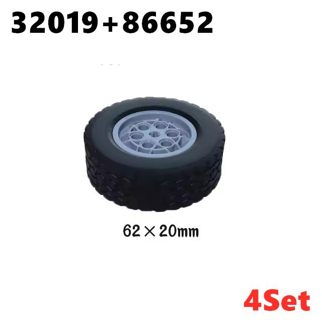 MOC Techniczne Koło Opona Piasta DIY Klocki Samochód Ciężarówka 56145 56908 55982 Budowlane Klocki Konstrukcyjne Kompatybilne Motocykl Wyścigowe Zabawki