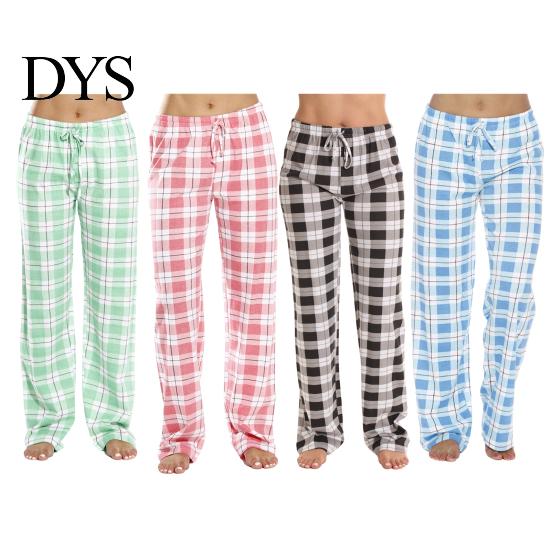 Loose Leg Women Trousers Long Pants Elastic Drawstring Waist Wide Casual Checked Pattern for Sporty Style Fit Home Versatile Leisure