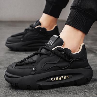 Casual Sports Shoes Men's Thick-soled Heightening Bread Shoes Teen Personalized Retro Trendy Shoes Spring and Autumn New Men's Shoes