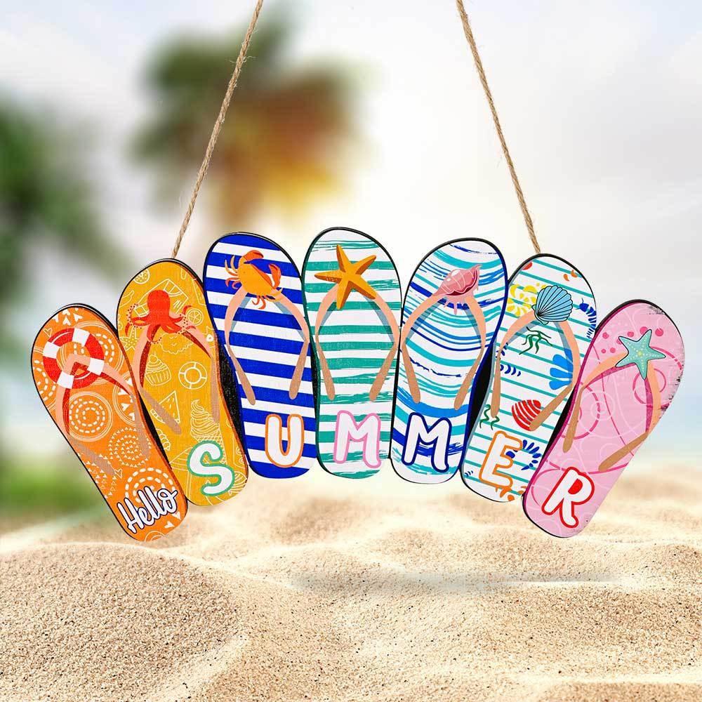 

Summer Themed Wooden Decorative Hangings For Beach And Home Ambience Enhancements Summer Wooden C
