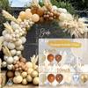 Apricot Coffee Brown Balloons Garland Arch Kit Wedding Birthday Party Decorations Kids Baby Shower Supplies Latex Balloon Globos