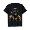 Rapper Gorilla I Retro Hip Hop Gangster T Shirt Black Vintage Washed Casual Designer Clothes Soft Versatile Breathable