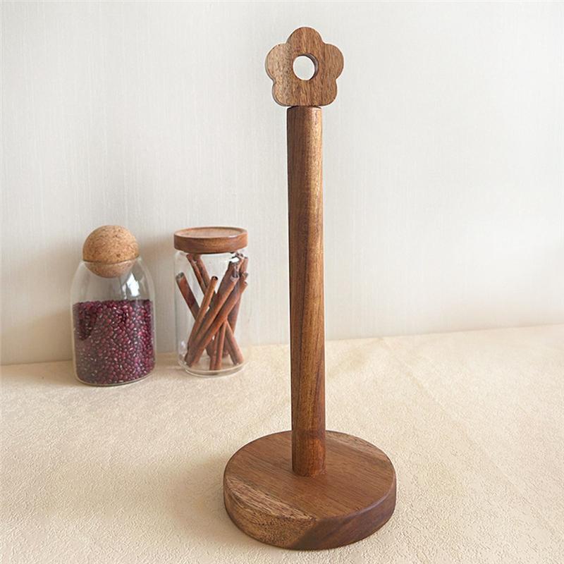 A96I-Free Standing Movable Flower-Shaped Paper Towel Stand For Bathroom Punch-Free Design