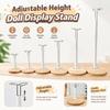 Metal Wire Support Doll Support Holder Wooden Base Doll Stand Figure Display Stand  Collectibles
