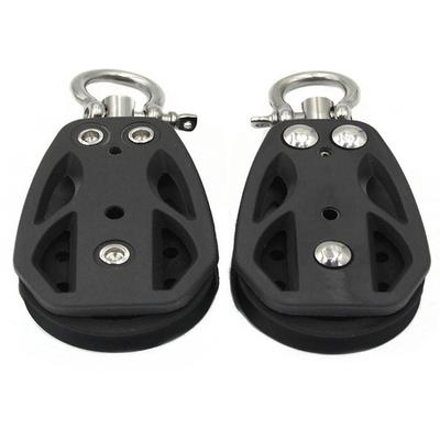 35mm/50mm Lifting Single Pulley Roller,304 Stainless Steel Single Wheel Pulley Lifting Rope Pulley Block for Kayaks
