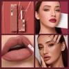 6 Colors Nude Matte Lip Gloss Waterproof Lasting Lipstick Not Fading Sexy Nude Red Pink Velvet Liquid Lipsticks Makeup Cosmetic