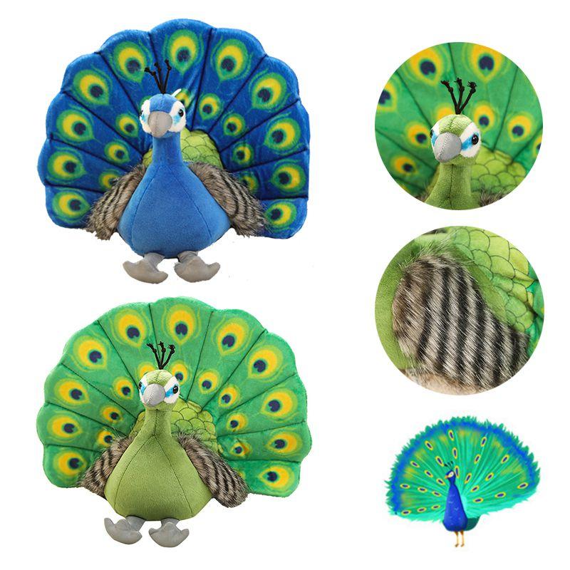 Peacock Plush Simulated Toy Soft Stuffed Animal Hug Doll Kids Birthday Gift Xmas
