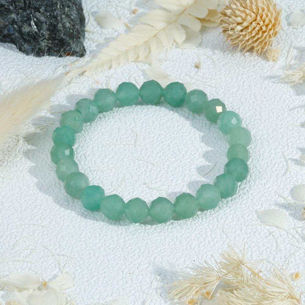 Multi-Color Transparent Crystal Bead Bracelet for Women - Layered French Style Jewelry