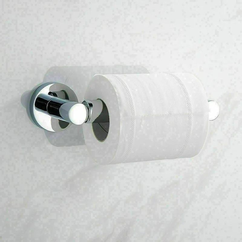 New Wall Mounted Toilet Roll Holder Bar Tissue Paper Stand Bath Storage Chrome Paper Holder 304 Stainless Steel Tissue Holder