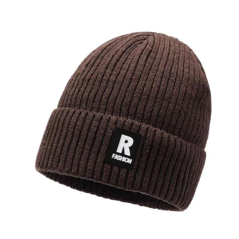 Knitted Hat, Men's, Winter with Thick Velvet, Knitted Hat, Big Head Circumference, Adult, Ear Protection for Warmth and Cold, Outdoor Skiing Hat