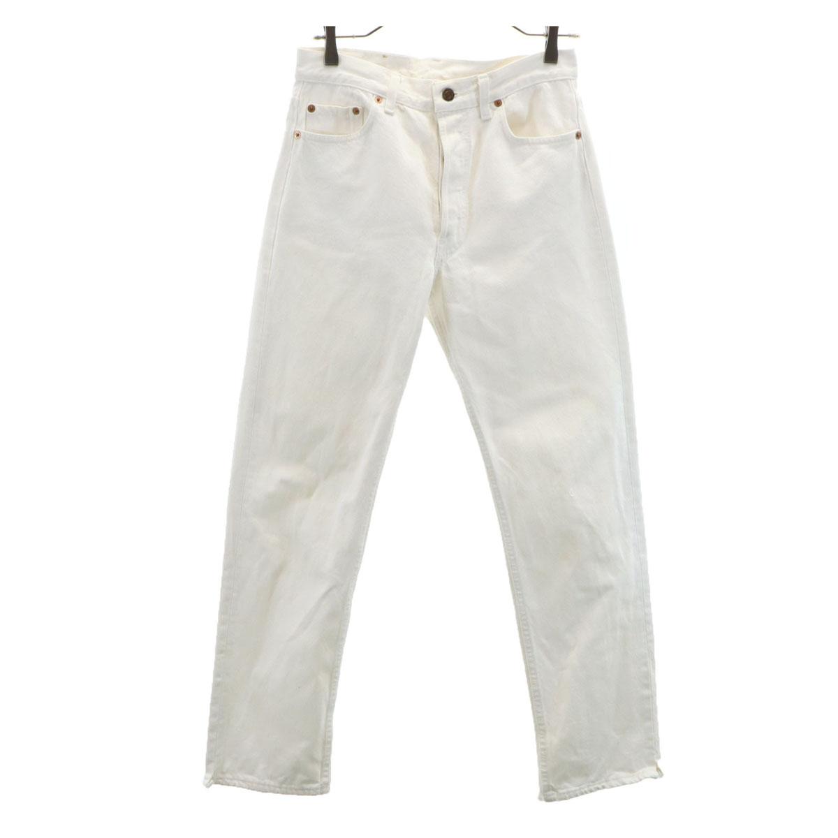 

Levi s 80s Made in USA Old Straight denim pants W30 Jeans button fly Men s Used