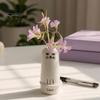 Small Fresh Cut Flower Vase Creative Cat Shaped Vase, Minimalist Cartoon Kitten Tabletop Planter for Dried Gifts Lovers Flowers, Mini Narrow
