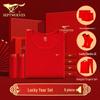 Men's Red Auspicious 6-Piece Thermal Set for Zodiac Year