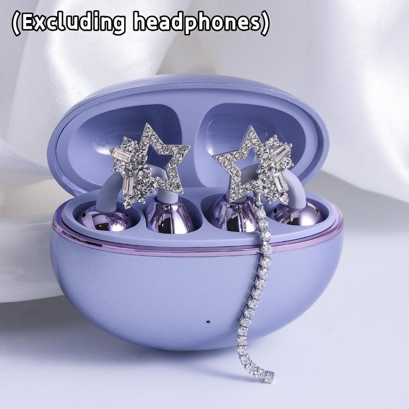 1Pair Personalized Earphone Bling Ear Clip Accessories Star Butterfly Earphone Buckle Versatile Adornment