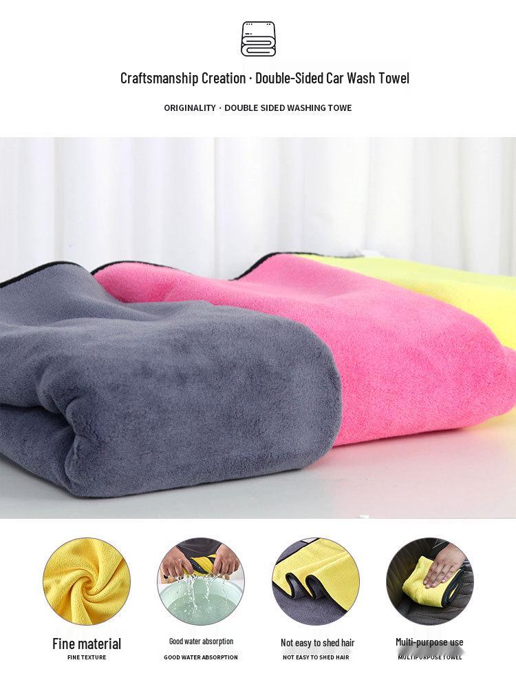 70x140cm Double-sided 600g Thick Absorbent Car Wash Towel for Glass Wiping
