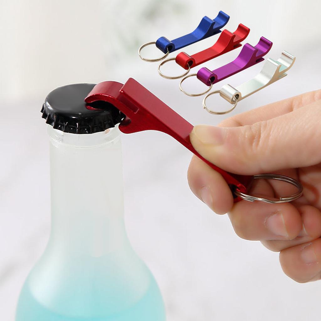 50pcs Keychain Bottle Opener Aluminum Alloy Simple Operation Portable Beer Bottle Opener Can Opener