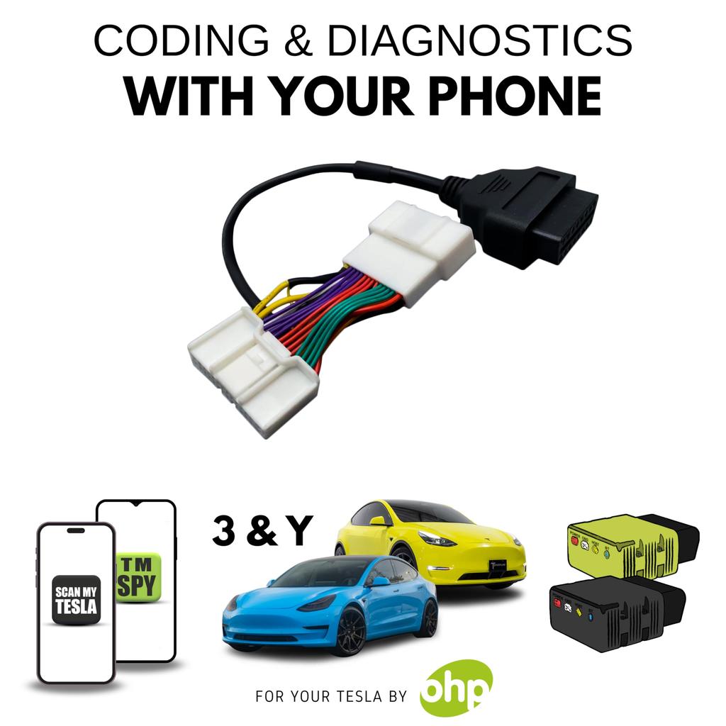 OHP OBD2 Cable for Tesla (Standard Harness)