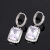 Vintage Sterling Silver Shinning AAA Zircon Earrings for Women Trendy Earring  Prevent Allergy Party Accessories Gift