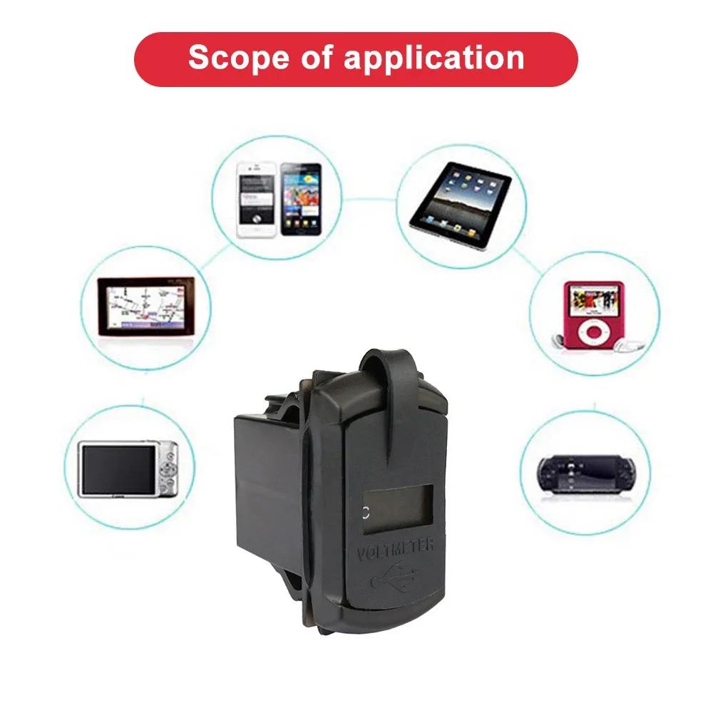 Universal Car Charger Waterproof QC3.0 Dual USB Ports 12-24V Display Auto Adapter For Toyota Quick Charging Car Accessories