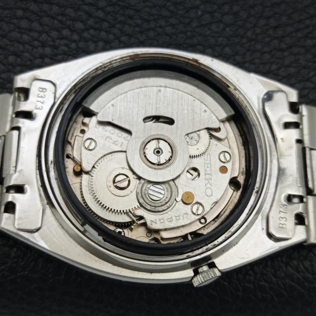 GENUINE VINTAGE SEIKO 5 AUTOMATIC 7009A JAPAN MENS ORANGE DIAL WATCH a708437-1