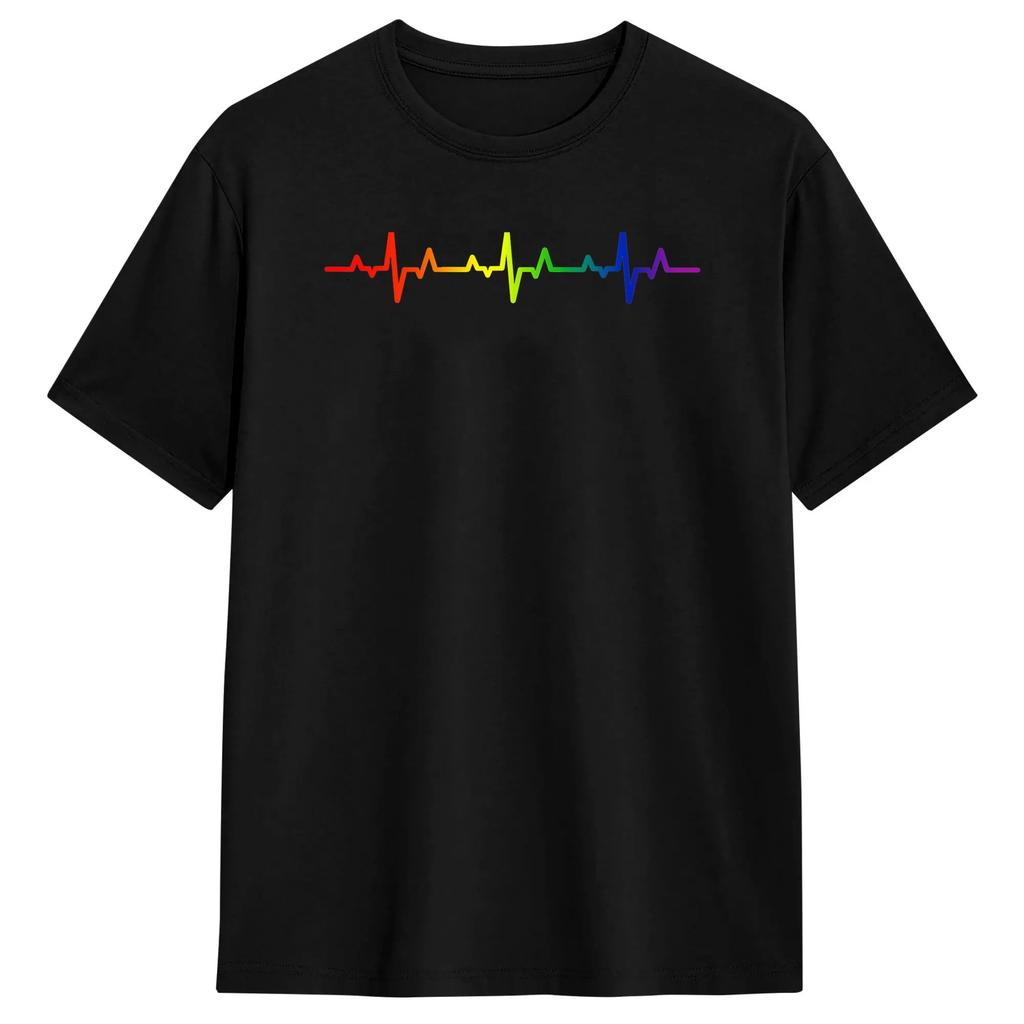 Huunisex Lgbt Flag Gay Pride Month Tshirt Unisex Awesome Tshirts Summer Crewneck Harajuku Tees Dropshipping Oversized Tops