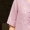 Pasite Women's New Chinese Style Embroidered Summer Pullover Shirt