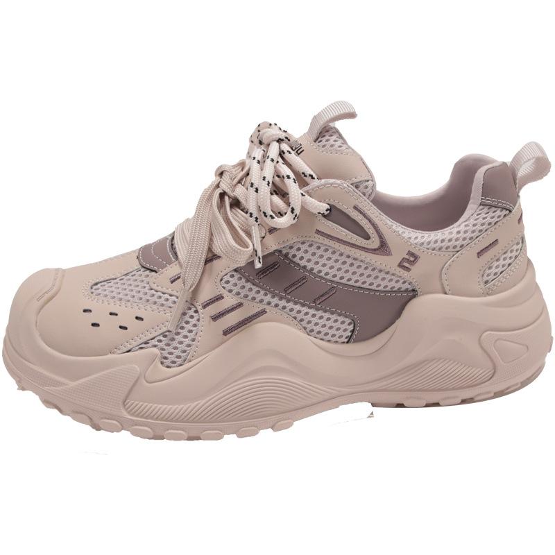 

Internet celebrity explosion platform dad shoes women s spring 2025 new leather small light running casual shoes tide 40 розовый