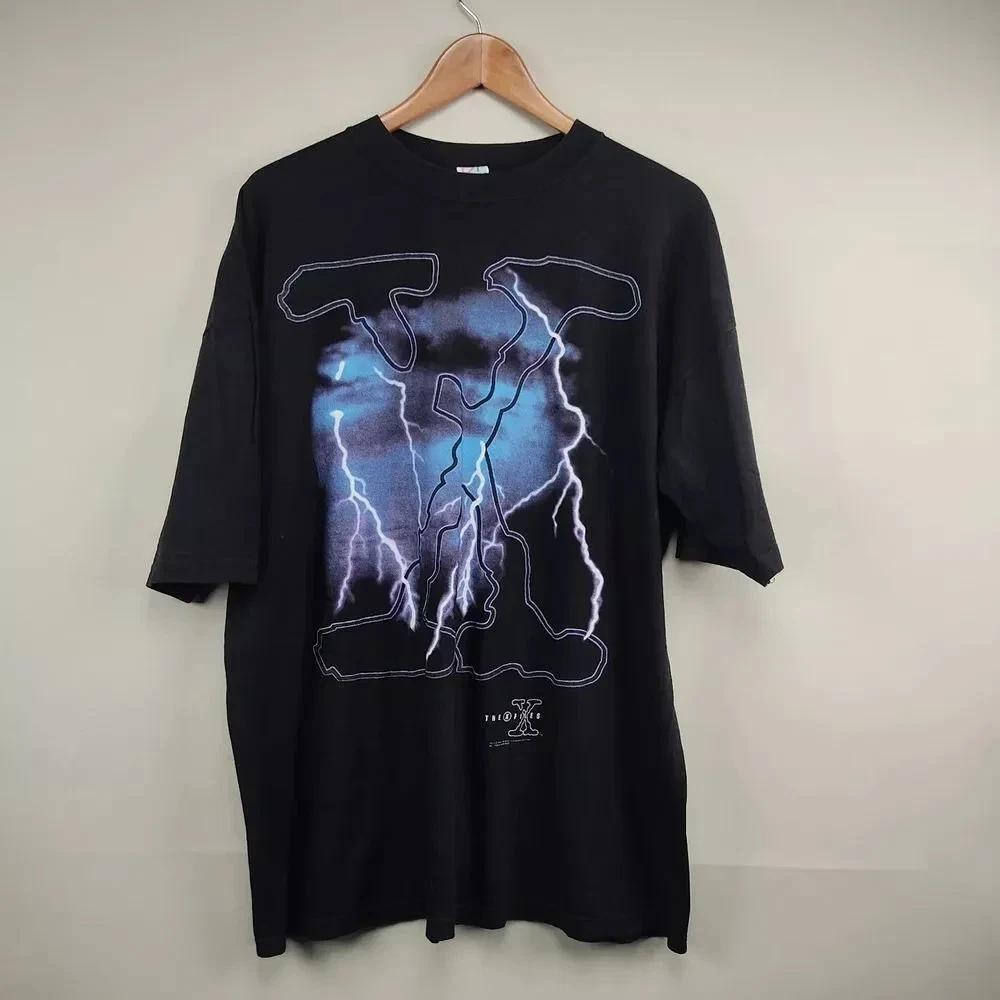 1994 The X Files Thunder Black Cotton T Shirt Full Size S5XL Unisex Tee S