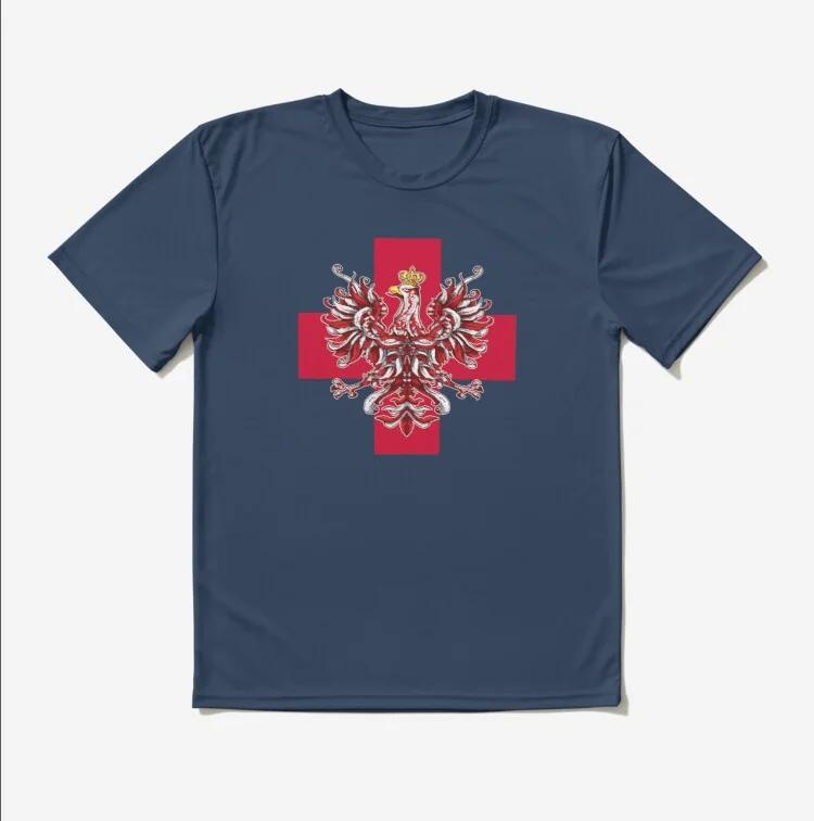 

Polish Cross Eagle Coat of Arms TShirt 100 Cotton ONeck Summer Short Sleeve Casual Mens Tshirt Size S3XL 4XL
