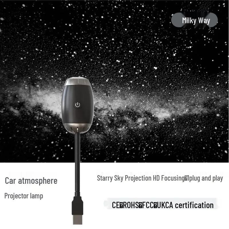 

USB Проектор Звездного Неба на Крышу Автомобиля: Внутреннее окружающее освещение и декор автомобиля 5V1A