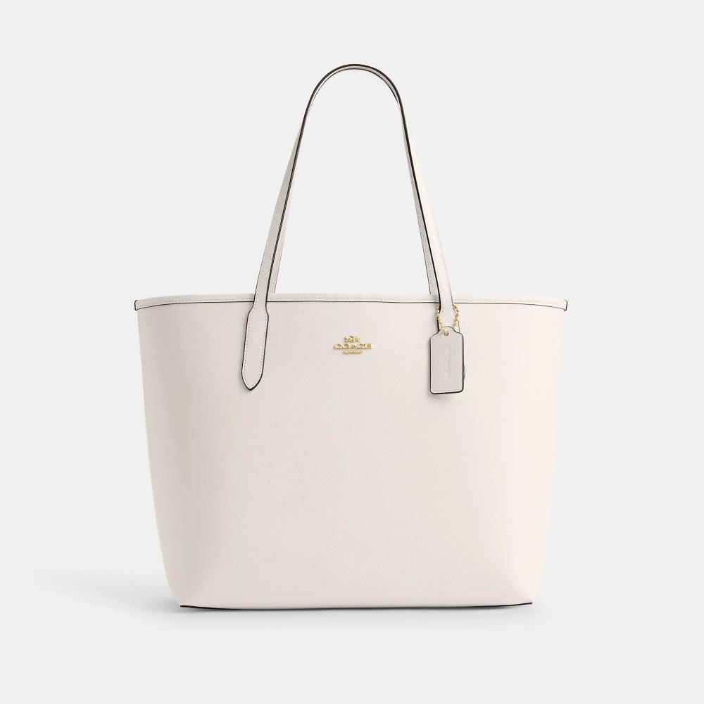 

Сумка Coach City Tote с золотым мелом